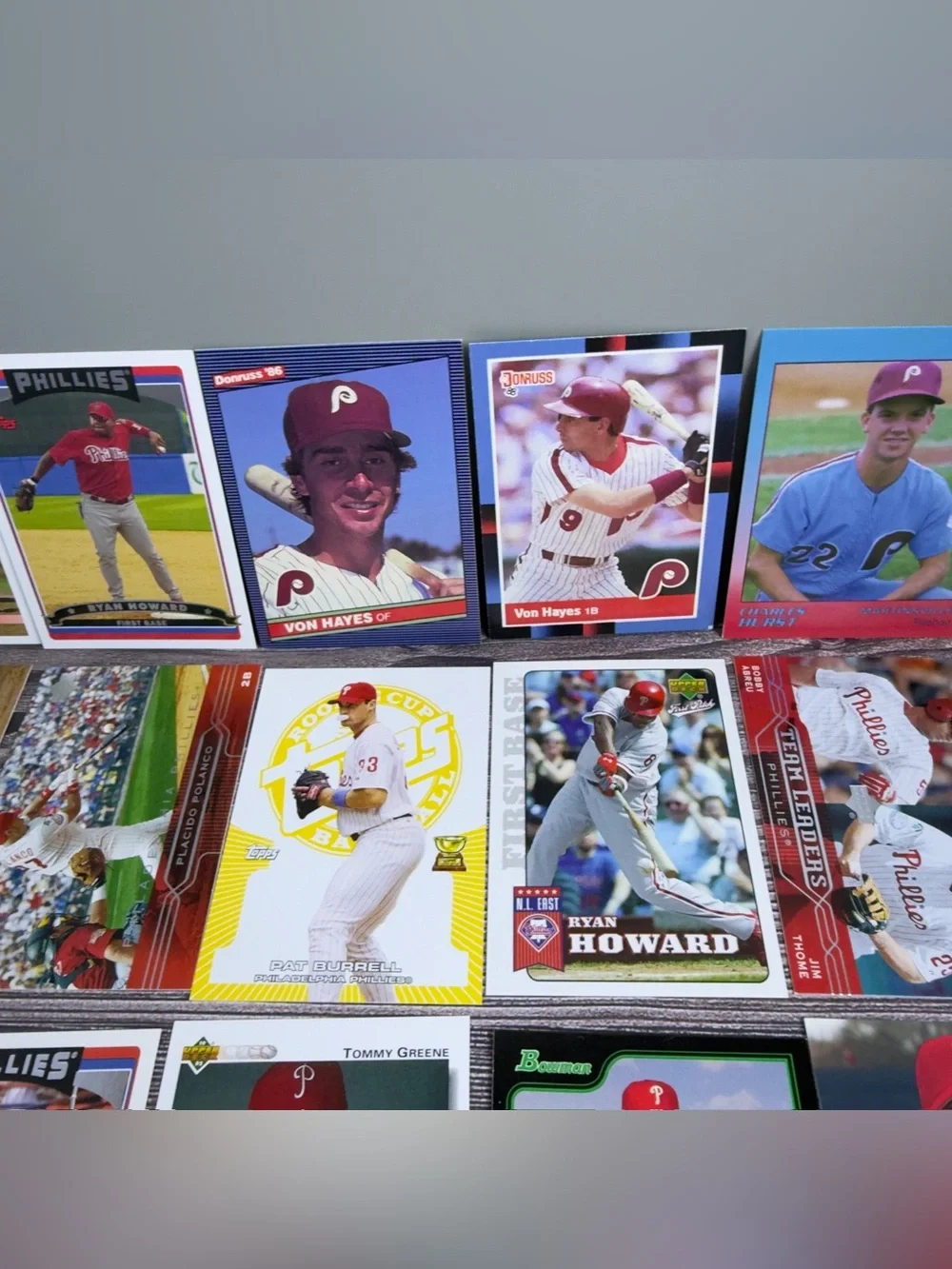 Philadelphia Phillies Card Lot 18x Ryan Howard Utley Burrell +